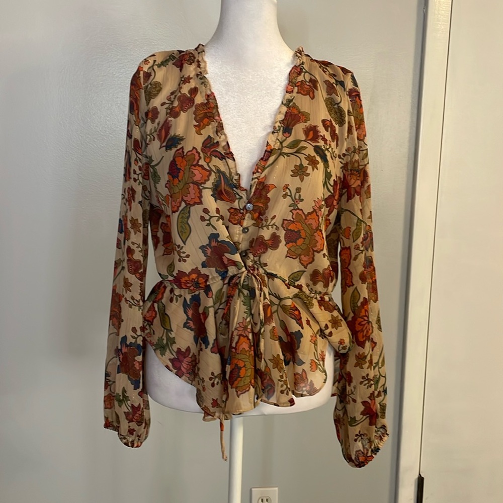 [VICI] Colorful Floral Boho Blouse - Size Medium